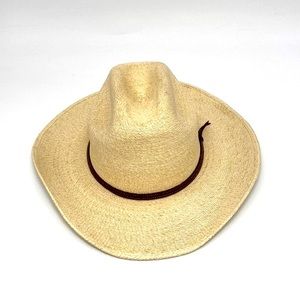 Atwood Straw Hat with Leather Wrap Detail